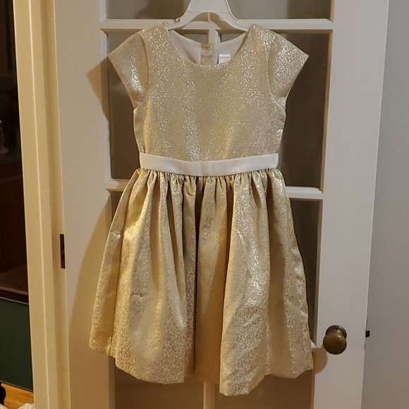Gorgeous gold and ivory "tapestry" dress